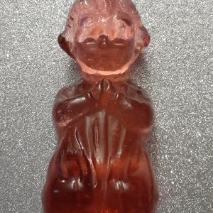 Vintage pink Fenton Glass praying girl unmarked Keepsake